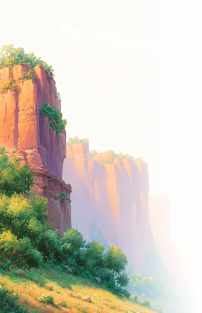 The canyon's left wall